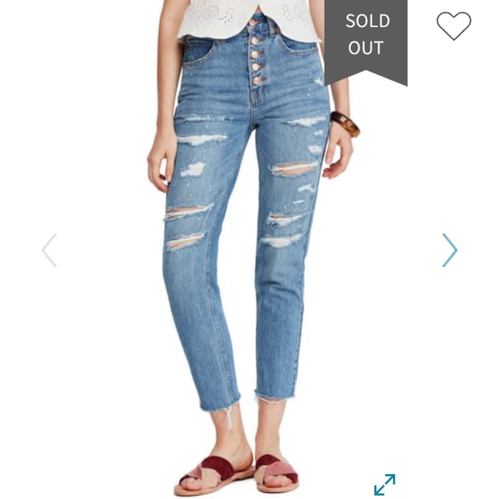 We the free Blossom Rigid CropnSkinny Jean